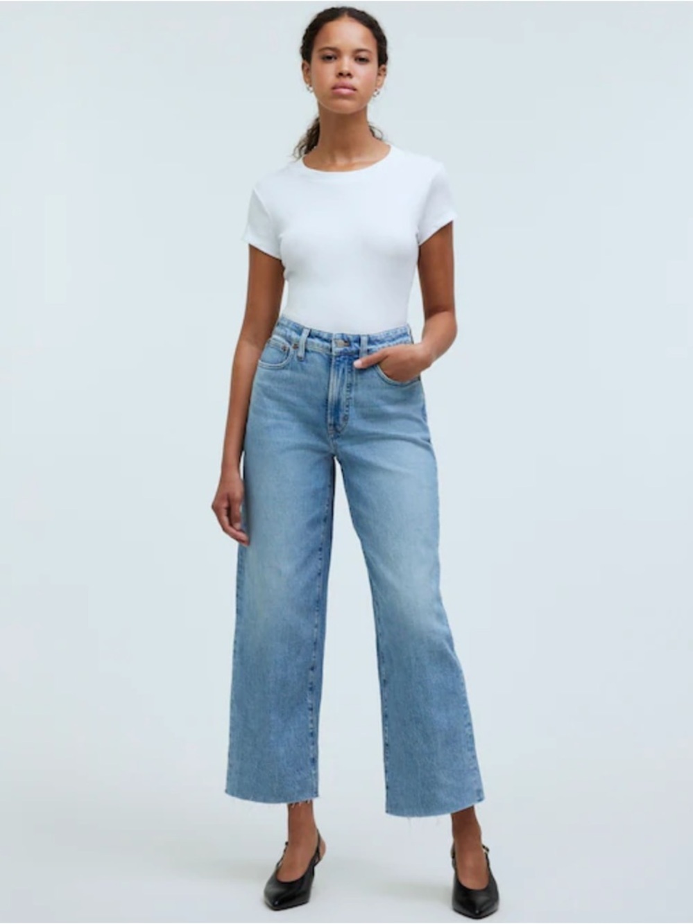 Madewell The Curvy Perfect Vintage Wide Leg Crop Jeans